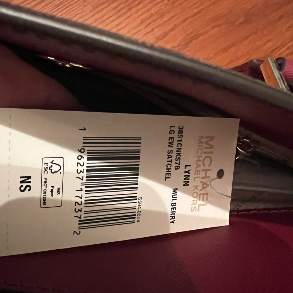 Michael Kors Lynn Satchel Mulberry NWT - Picture 9 of 9
